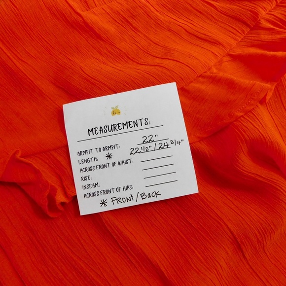 J. CREW Drapey Ruffle Tank Top Airy Chiffon Orange Red Gauzy Ruffles X-Large - Picture 15 of 15